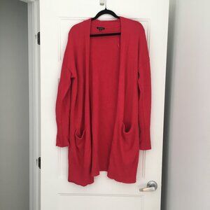 Long Sleeve Classic Open Front Knit Long Cardigan
